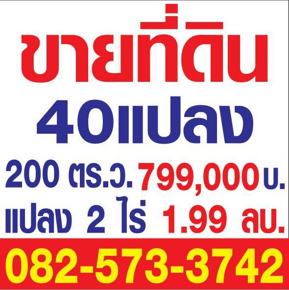 ขายที่ดินองค์รักษ์ 40 แปลง